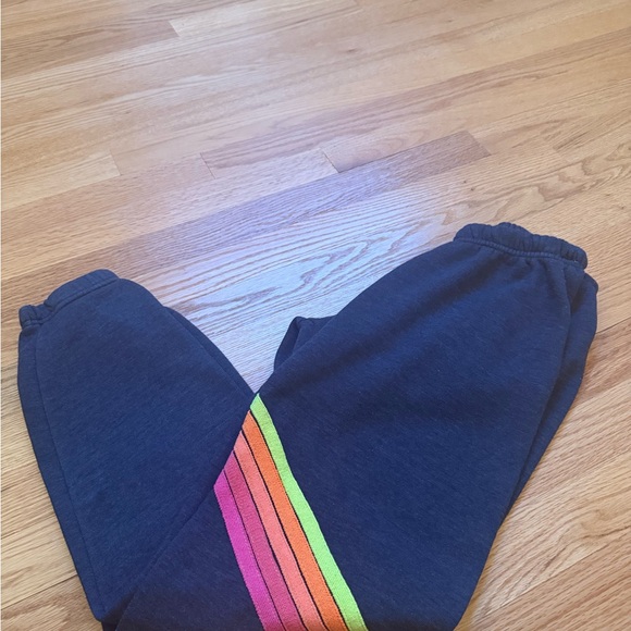 Adult Aviator Nation Neon Stripe Sweatpants - Picture 3 of 4